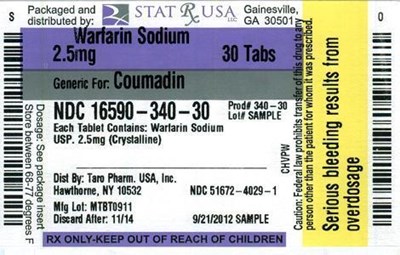 Warfarin Sod 2.5 mg Label Image (Warfarin Sod 2.5 mg Label)